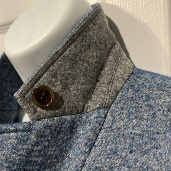 Talbots Heathered Blue Blazer with Pockets Size 10 - Picture 6 of 12